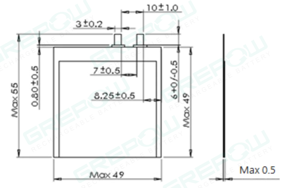 超薄電池型號結(jié)構(gòu)圖 超薄電池型號結(jié)構(gòu)圖