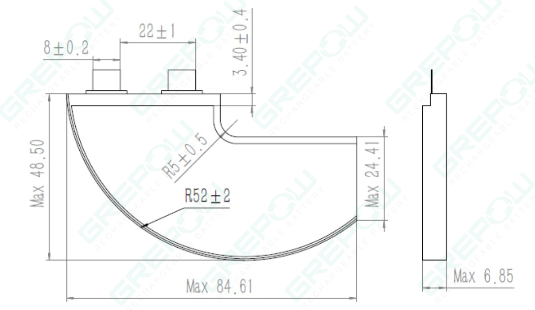 L形電池結構圖 L形電池結構圖