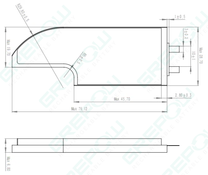 L形電池結構圖 L形電池結構圖